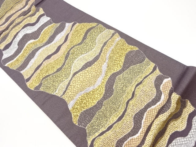 JAPANESE FUKURO OBI / PULP CLOTH / WOVEN MICHINAGADORI